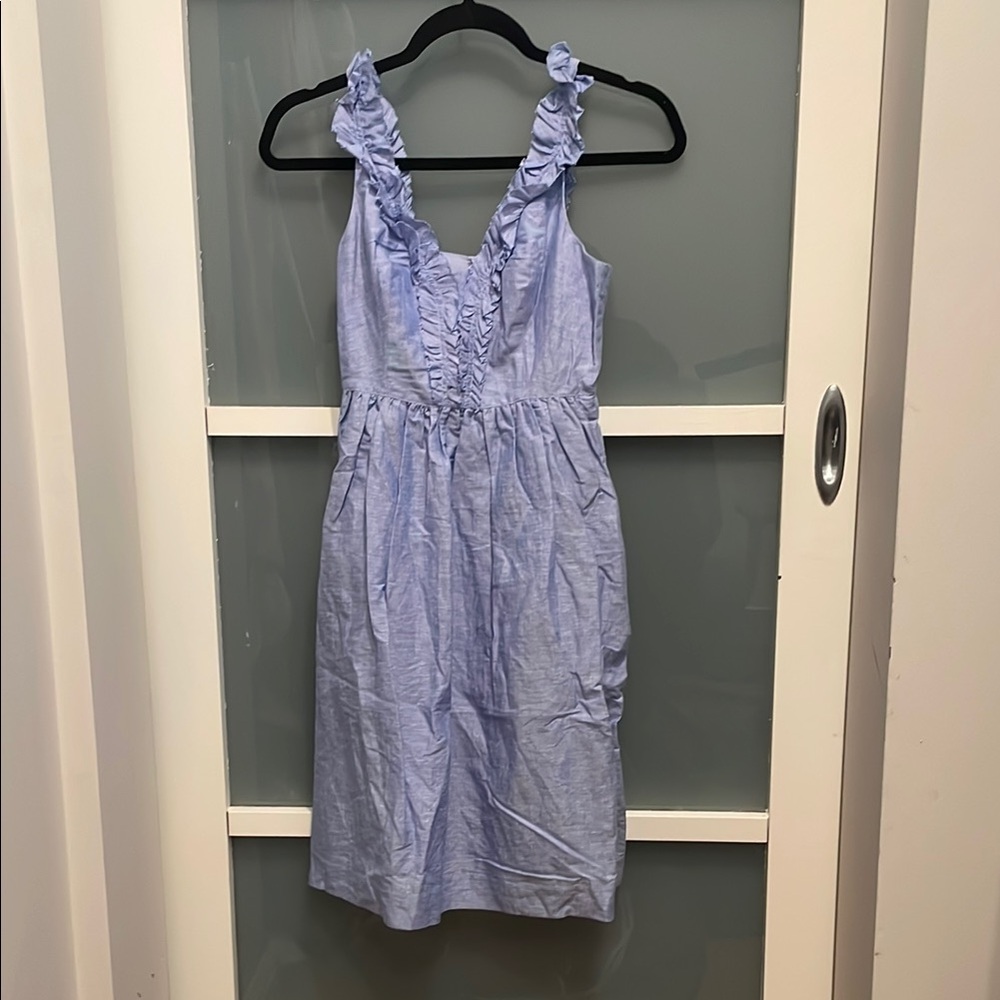 Banana Republic Light Blue Ruffle Dress, 0P